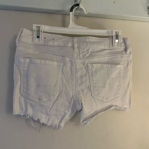 White size 4 American Eagle ripped jean shorts
